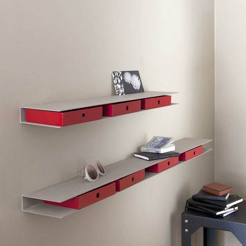 Wandmontiertes Regal - ALIZE - Matière Grise - modern / Stahl / aus lackiertem Stahl