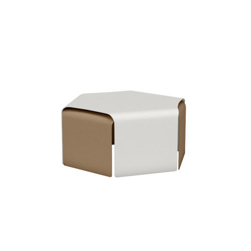 Moderner Couchtisch - PONANT - Matière Grise - Aluminium / Gestell aus Aluminium / sechseckig