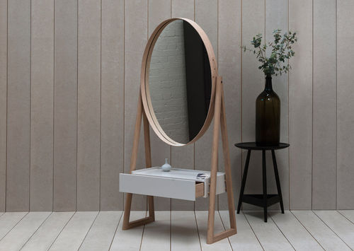 Drehspiegel - IONA - PINCH - modern / oval / Holz