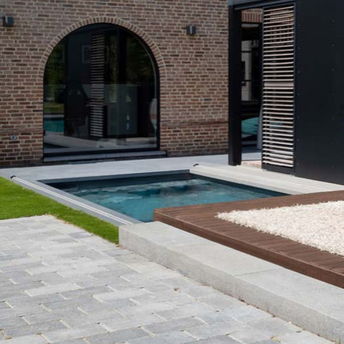 Automatische Schwimmbeckenabdeckung mobile Terrasse - FLAT - Walter Piscine - Aluminium