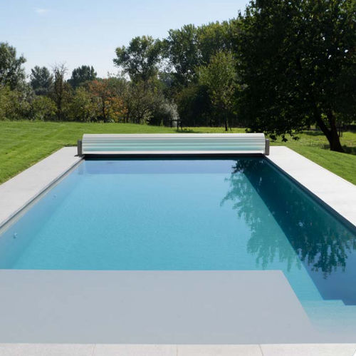 Automatische Poolabdeckung - ROLL'TOP 100 - Walter Piscine - Sicherheit / thermolackiertes Aluminium