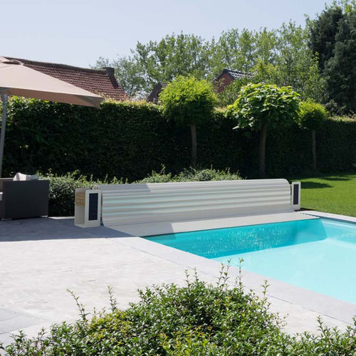 Automatische Poolabdeckung - ROLL'TOP 200 - Walter Piscine - Sicherheit / Aluminium / Holz