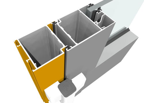 Aluminium-Türprofil - AT 600 - AKOTHERM - wärmeisoliert