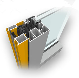 Aluminium-Fensterprofil - AT 730 HI-S - AKOTHERM - wärmeisoliert