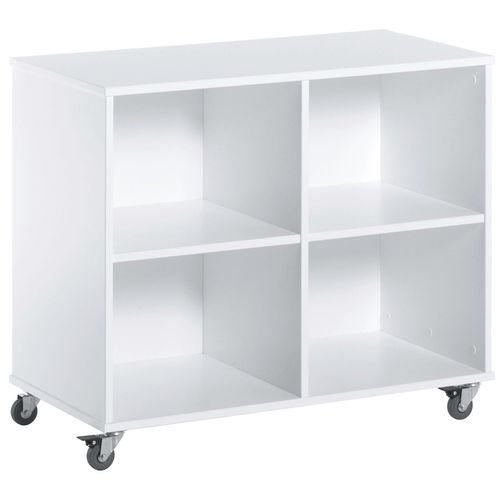 Niedriges Bücherregal - Hoppekids - mit Rollen / modern / Holz