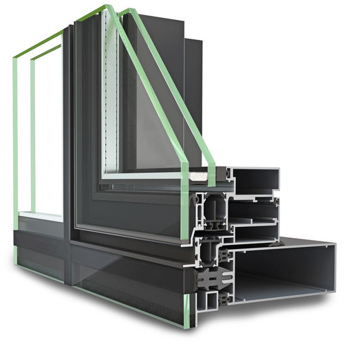 Aluminium-Fensterprofil - LAMBDA 110 - Hueck System GmbH & Co. KG - wärmeisoliert / einbruchsicher / windfest