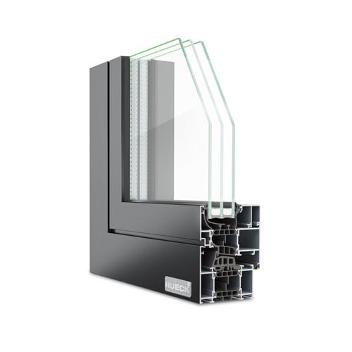 Aluminiumfenster - LAMBDA WS 075 - Hueck System GmbH & Co. KG - Schiebe / mit Dreifachverglasung / schwarz