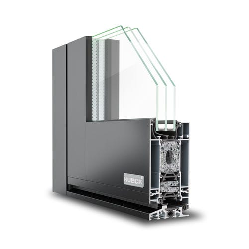 Aluminium-Türprofil - LAMBDA DS 075 - Hueck System GmbH & Co. KG - wärmeisoliert / einbruchsicher / windfest