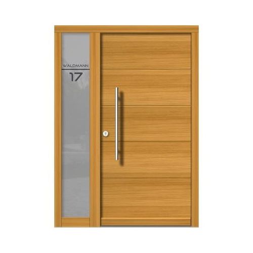 Eingangstür - MODERN : H107+ST - M SORA - Holz / einflügelig / halbverglast