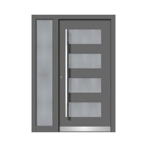 Eingangstür - MODERN : HA109+ST - M SORA - Holz / Aluminium / einflügelig