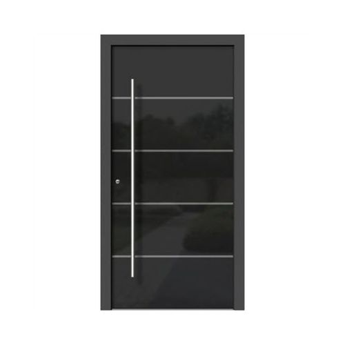 Eingangstür - VETRO : HA302 - M SORA - Holz / Aluminium / einflügelig