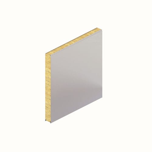 Sandwichpaneel für Wand - ISOROCK HP - Hoesch Bausysteme - einseitig metallbeschichtet / Mineralwollekern / Feuerschutz