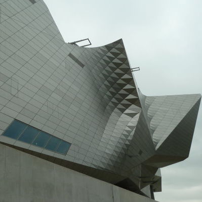 Paneel-Fassadenverkleidung - MUSEE DES CONFLUENCES, LYON - Design Factory cmb - Edelstahl / glatt