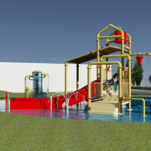 Spielplatzgerät für Aquapark - Van Egdom - Kunststoff / Holz