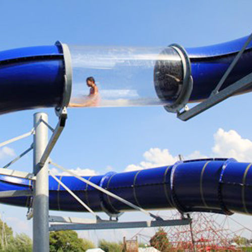 Drehende Wasserrutsche - CRYSTAL CLEAR - Van Egdom - für Aquapark / rohrförmig