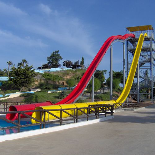 Drehende Rutsche - KAMIKAZE - Van Egdom - für Aquapark / Hochgeschwindigkeit / mit Licht und Soundeffekten