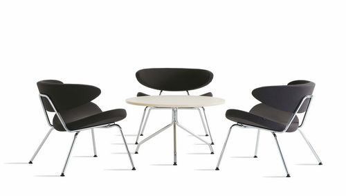 Moderner Couchtisch - TRIO - mitab - Metall / Eiche / Buche