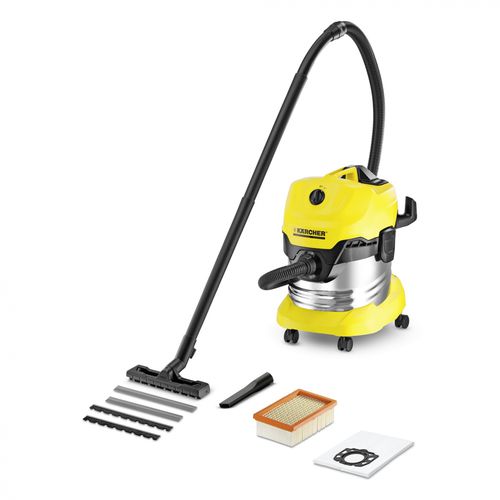 Bodenstaubsauger - WD4 PREMIUM - KARCHER - feucht / mit Kabel / Edelstahl