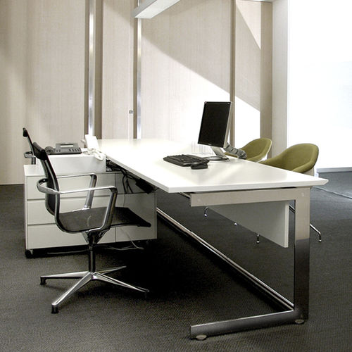 Chefschreibtisch - KN - JMM - modern / Holz / Edelstahl