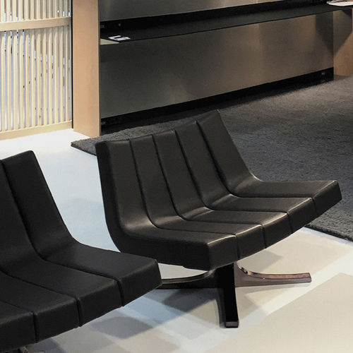 Moderner Kaminsessel - GRANADA - JMM - Leder / Metall / für Gewerbegebrauch