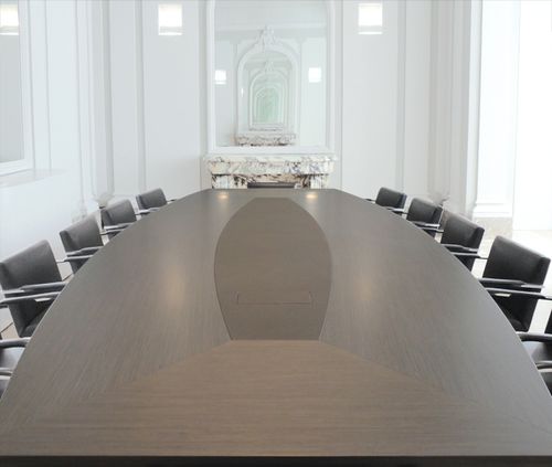 Moderner Besprechungstisch - MARCUS - JMM - Holz / Metall / Leder