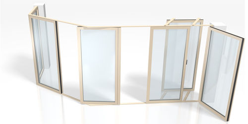 Schiebe-Stapel-Terrassentür - MONOSLIDE 80 - SunParadise - Aluminium / mit Doppelverglasung / mit Wärmedämmung