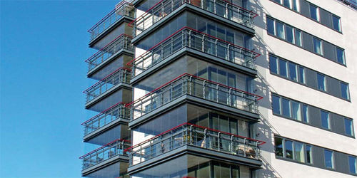 Aluminium-Geländer - WINRAIL - SunParadise - mit Stangen / Glasplatten / für Außenbereich