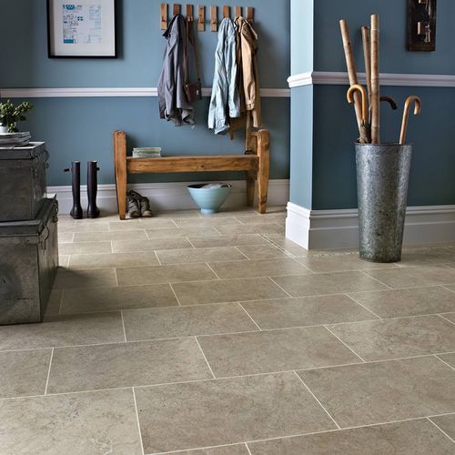 Vinyl-Bodenbelag - RUBENS : PORTLAND STONE - Designflooring - für den Innenraum / für Wohnhaus / aus Fliesen