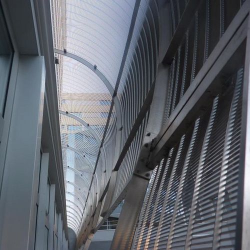 Metall-Geflecht / Edelstahl - WEDGE SCREENS - Ieronimakisinox - für Gebäude / Sonnenschutz / Langmaschen