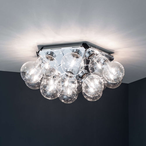 Moderne Deckenleuchte - TARAXACUM 88  - FLOS - sphärisch / Stahl / poliertes Aluminium