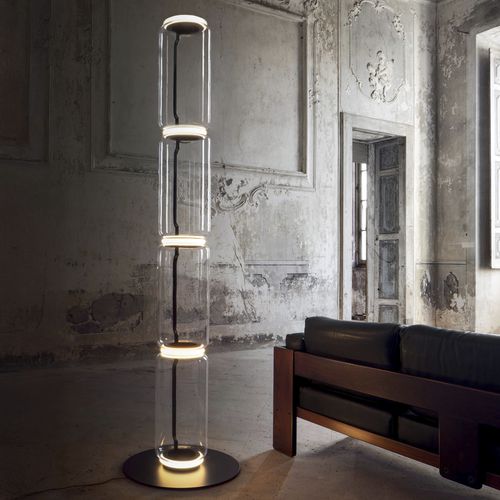 Moderne Leuchtsäule - NOCTAMBULE  - FLOS - Stahl / Silikon / Aluminiumguss