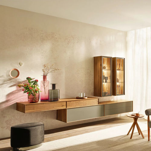 Moderne Wohnwand - LINA - ANREI - Reisinger GmbH - Eiche / Nussbaum / Buche