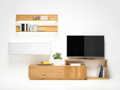 Moderne Wohnwand - PURO - ANREI - Reisinger GmbH - Eiche / Nussbaum / Esche