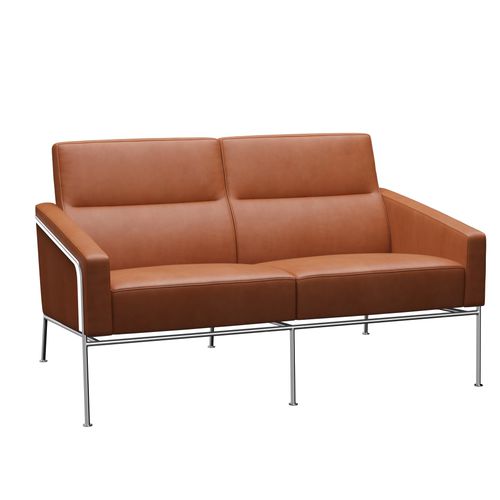Modernes Sofa - 3300™ - Fritz Hansen - Stoff / Leder / mit Armlehnen