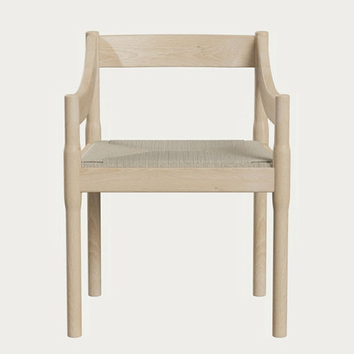 Moderner Stuhl - CARIMATE™ - Fritz Hansen - für den Innenraum / Kordel / Gestell aus Buche