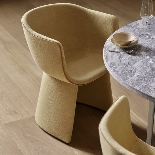 Moderner Esszimmerstuhl - MONOLIT - Fritz Hansen - für den Innenraum / Leder / Polster