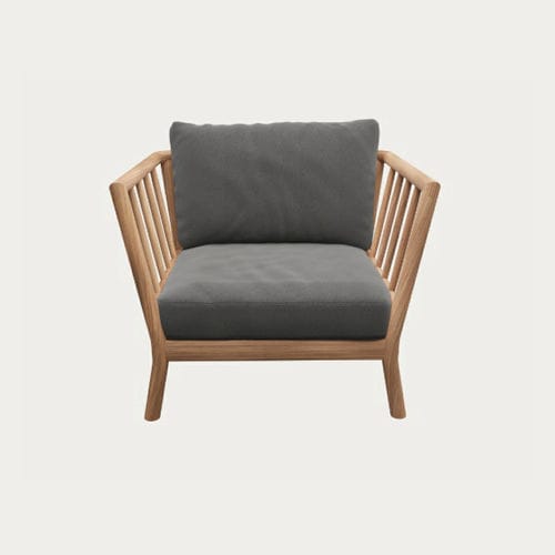 Moderner Sessel - Fritz Hansen - Stoff / Massivholz / Teakholz