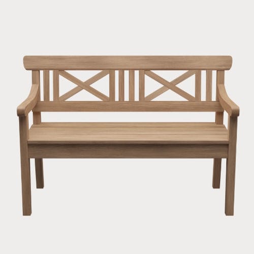 Moderne Bank - DRACHMANN - Fritz Hansen - Massivholz / Teakholz / mit Rückenlehne