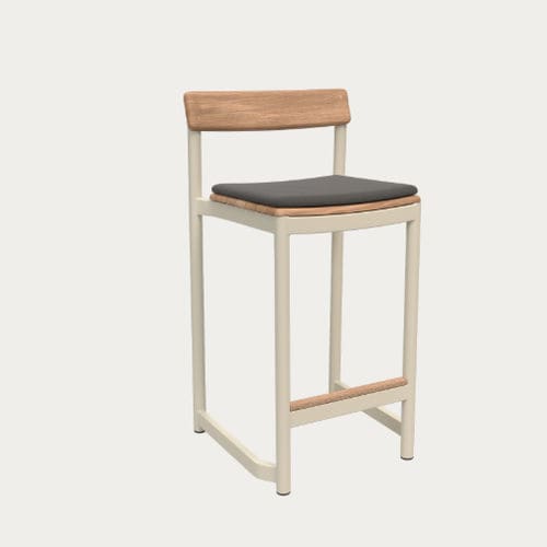 Barhocker / skandinavisches Design - PELAGUS - Fritz Hansen - mit Kissen / für Bar / für Außenbereich