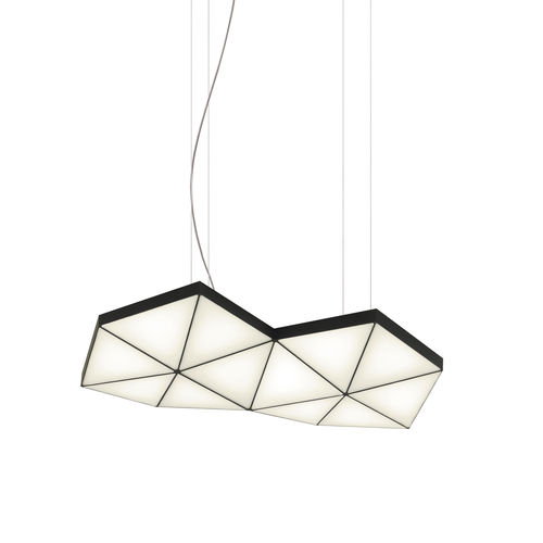 Hängelampe - TRI12 - Tokio furniture & lighting - anodisiertes Aluminium / Kohlefaser / modern