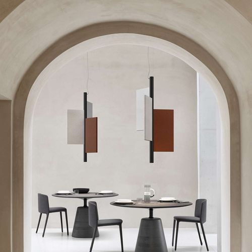 Akustik-Lampe - Trypta - LUCEPLAN - hängend / Aluminium / modern