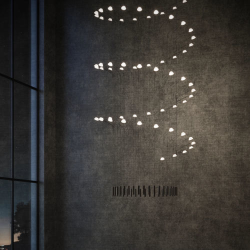 LED-Seilleuchte - LIIU - LUCEPLAN - rund / Metall / Metalldraht