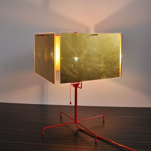 Tischlampe - 24 KARAT BLAU T - INGO MAURER - Metall / aus Acrylglas / Gold