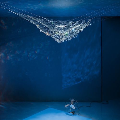 Hängelampe - LACRIME DEL PESCATORE - INGO MAURER - Kristall / Nylon / originelles Design