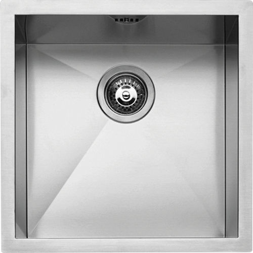 Einbeckenspüle - 1Q4040I - F.lli Barazza Srl - ohne Abtropffläche / Edelstahl / einbaufähig