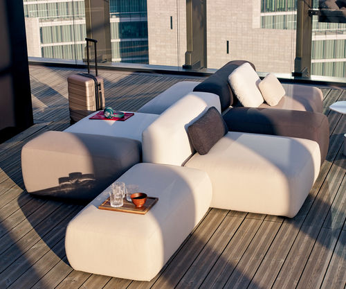 Modulsofa - PLUS - Lapalma - modern / für Außenbereich / Stoff