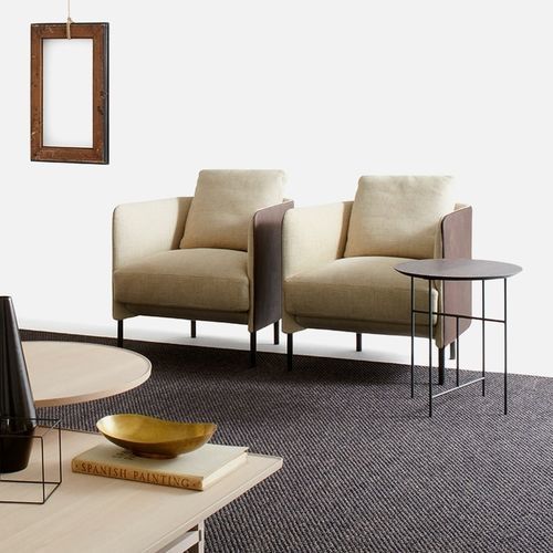 Moderner Sessel - Tiny Blendy - DePadova - Stoff / Leder / Stahl
