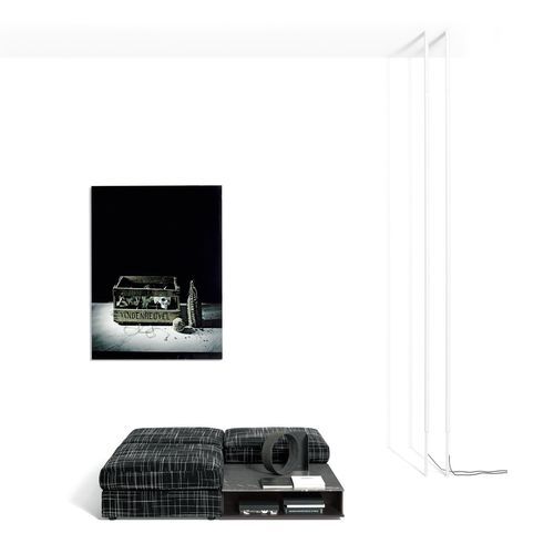 Moderne Leuchtsäule - Cielo-Terra - DePadova - aus lackiertem Aluminium / LED / für Außenbereich