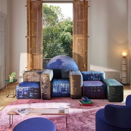Modulsofa - Notturno a New York - Cassina - modern / Stoff / blau