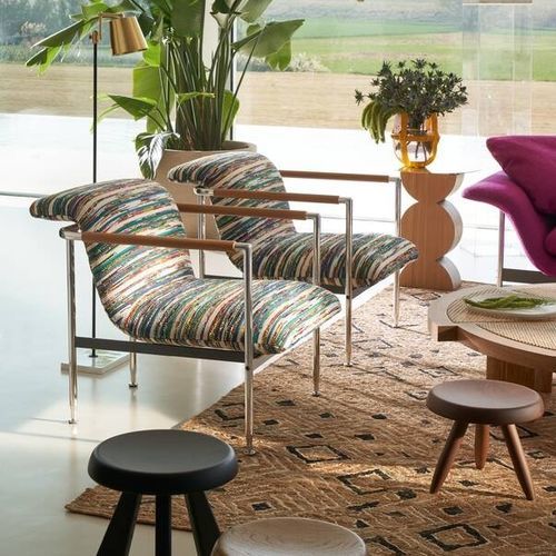 Moderner Sessel - ESOSOFT - Cassina - Stoff / Stahl / mit Kopfstütze